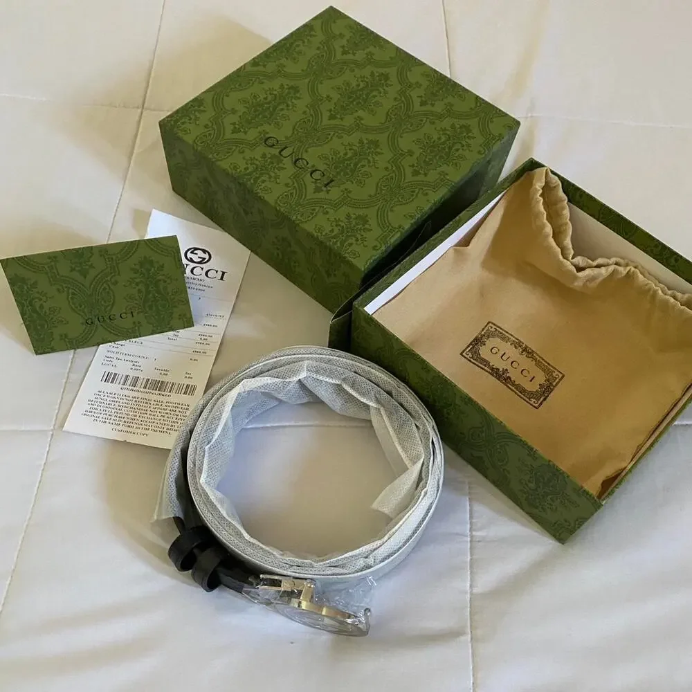 Gucci reversible belt with interlocking G buckle - size 100 EU / 40 US